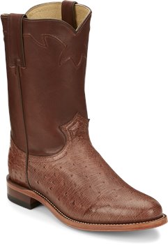 Justin smooth ostrich top roper boots